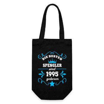 Spengler Geburtstag Geboren 1995 Kollegen Geb - Geschenkbeutel für Flaschen - Schwarz - Vorne
