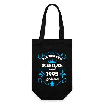 Schneider Geburtstag Geboren 1995 Kollegen Geb - Geschenkbeutel für Flaschen - Schwarz - Vorne