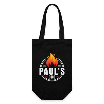 Pauls BBQ - Geschenkbeutel für Flaschen - Schwarz - Vorne