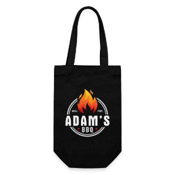 Adams BBQ - Geschenkbeutel für Flaschen - Schwarz - Vorne
