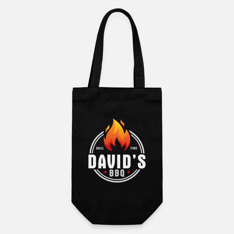 Davids BBQ - Gift Bag for Bottles - black
