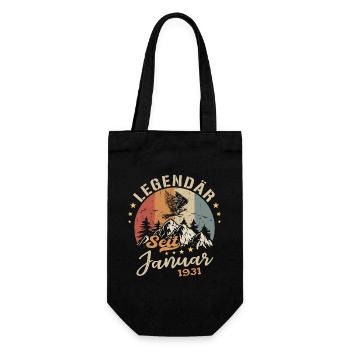 Legendär seit Januar 1931 Geburtstag - Geschenkbeutel für Flaschen - Schwarz - Vorne