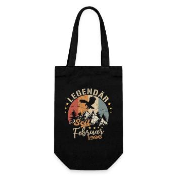 Legendary since February 1996 Birthday 1996 - Gift Bag for Bottles - black - Front