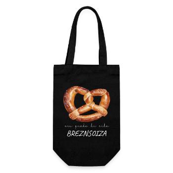 Ois Guade Breznsoiza Bayrisch Dialekt Brezen Breze - Geschenkbeutel für Flaschen - Schwarz - Vorne