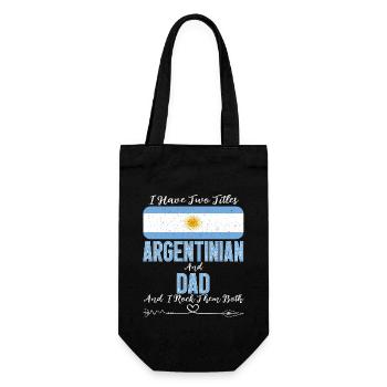 Argentine father - Gift Bag for Bottles - black - Front