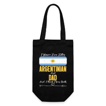Papa argentin - Sac à bouteille - noir - Devant