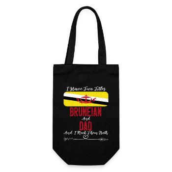 Bruneian Dad Brunei Flag For Father's Day - Geschenkbeutel für Flaschen - Schwarz - Vorne