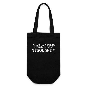 hausaufgaben gefährdenden meine Gesundheit 1 - Geschenkbeutel für Flaschen - Schwarz - Vorne