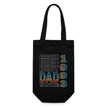 Bester Papa der Welt seit 1993 Vatertag - Geschenkbeutel für Flaschen - Schwarz - Vorne