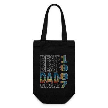 Meilleur papa du monde depuis 1987 Fête des Pères - Sac à bouteille - noir - Devant