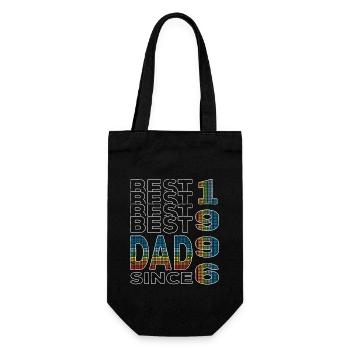 Bester Papa der Welt seit 1996 Vatertag - Geschenkbeutel für Flaschen - Schwarz - Vorne