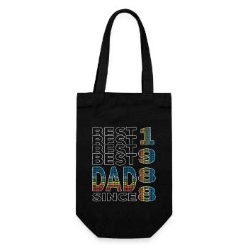 Bester Papa der Welt seit 1988 Vatertag - Geschenkbeutel für Flaschen - Schwarz - Vorne