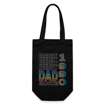 Best dad in the world since 1990 Father's Day - Gift Bag for Bottles - black - Front