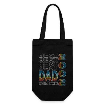 Bester Papa der Welt seit 2002 Vatertag - Geschenkbeutel für Flaschen - Schwarz - Vorne