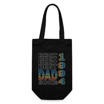 Bester Papa der Welt seit 1994 Vatertag - Geschenkbeutel für Flaschen - Schwarz - Vorne