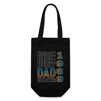 Bester Papa der Welt seit 1969 Vatertag Geburtstag - Geschenkbeutel für Flaschen - Schwarz - Vorne