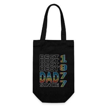 Meilleur papa du monde depuis 1977 Fête des Pères - Sac à bouteille - noir - Devant