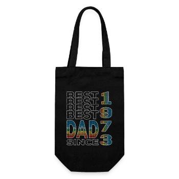 Bester Papa der Welt seit 1973 Vatertag - Geschenkbeutel für Flaschen - Schwarz - Vorne