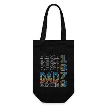 Best dad in the world since 1979 Father's Day - Gift Bag for Bottles - black - Front