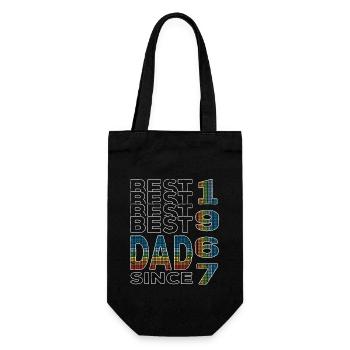 Bester Papa der Welt seit 1967 Vatertag - Geschenkbeutel für Flaschen - Schwarz - Vorne