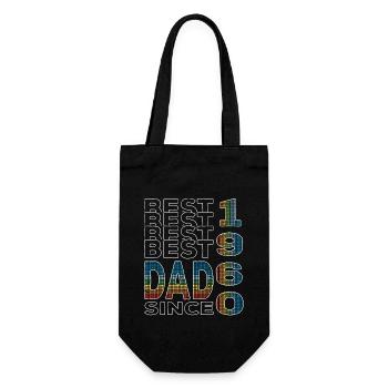 Bester Papa der Welt seit 1960 Vatertag - Geschenkbeutel für Flaschen - Schwarz - Vorne