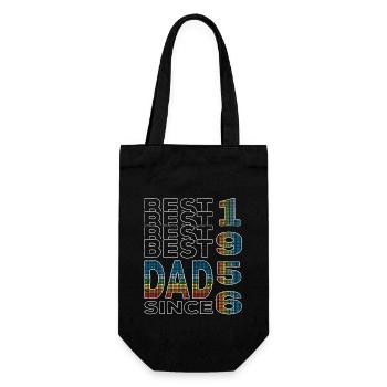 Best dad in the world since 1956 Father's Day birthday - Gift Bag for Bottles - black - Front