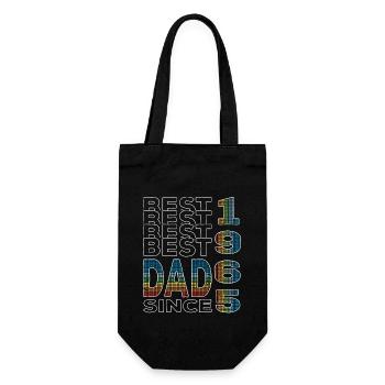 Bester Papa der Welt seit 1965 Vatertag - Geschenkbeutel für Flaschen - Schwarz - Vorne
