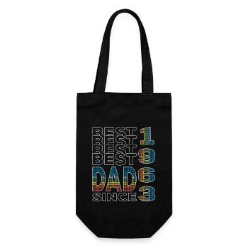 Bester Papa der Welt seit 1963 Vatertag - Geschenkbeutel für Flaschen - Schwarz - Vorne