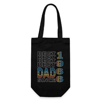 Meilleur papa du monde depuis 1966 Fête des pères - Sac à bouteille - noir - Devant