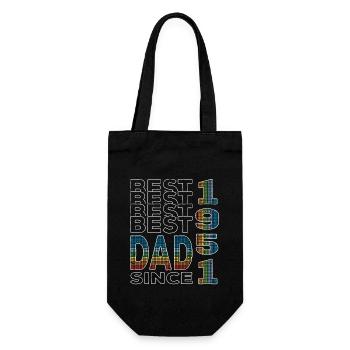 Bester Papa der Welt seit 1951 Vatertag - Geschenkbeutel für Flaschen - Schwarz - Vorne