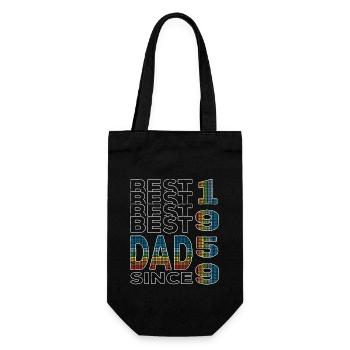 Best dad in the world since 1959 Father's Day - Gift Bag for Bottles - black - Front