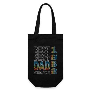 Bester Papa der Welt seit 1952 Vatertag - Geschenkbeutel für Flaschen - Schwarz - Vorne