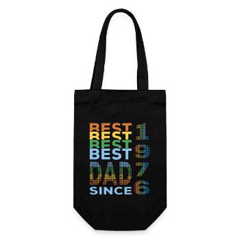 Best dad in the world since 1976 Father's Day birthday - Gift Bag for Bottles - black - Front