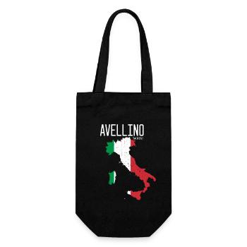 Avellino Italy Italian flag map Italia - Gift Bag for Bottles - black - Front
