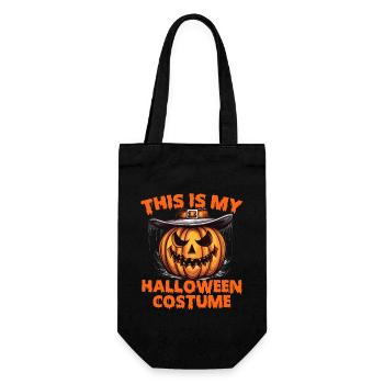 This Is My Halloween Costume Pumpkin Kids - Geschenkbeutel für Flaschen - Schwarz - Vorne