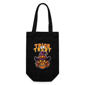 Halloween Design Creepy Skeleton Design - Gift Bag for Bottles - black - Front