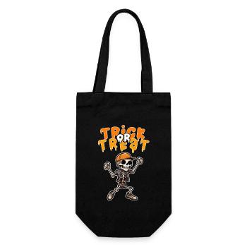 Halloween Design Creepy Skeleton Design - Gift Bag for Bottles - black - Front
