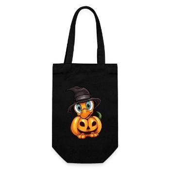 Vintage Duck Pumpkin Lazy Halloween Party Costume - Sac à bouteille - noir - Devant