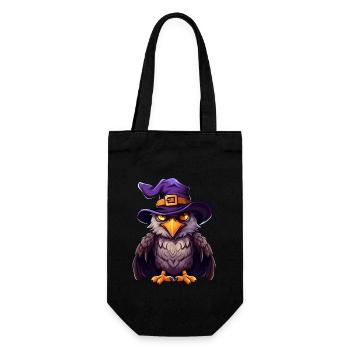 Eagle witch hat. Funny Halloween costume for - Gift Bag for Bottles - black - Front