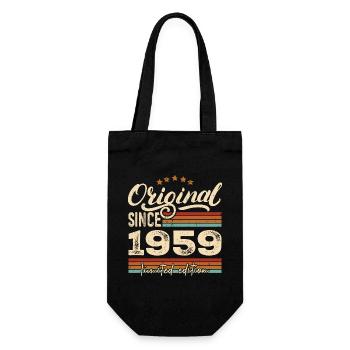 Original 1959 Vintage - 1959 Birthday Gift - Gift Bag for Bottles - black - Front
