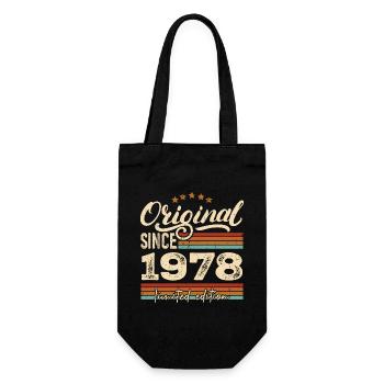 Original 1978 Vintage - 1978 Birthday Gift - Gift Bag for Bottles - black - Front
