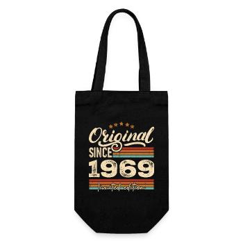Original 1969 Vintage - 1969 Birthday Gift - Gift Bag for Bottles - black - Front