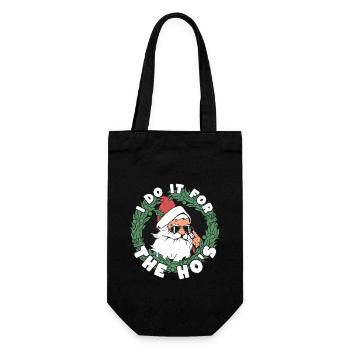 I Do It For The Ho ́s Santa Claus Santa Claus - Gift Bag for Bottles - black - Front