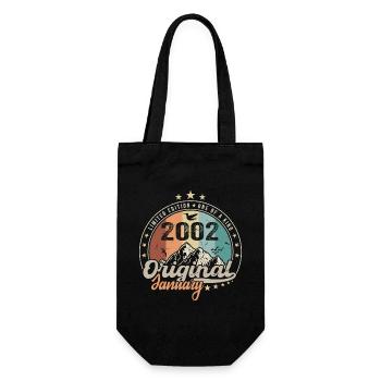 Vintage rétro janvier 2002 cadeau d anniversaire - Sac à bouteille - noir - Devant