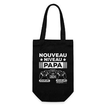 Nouveau niveau papa 2024 idée cadeau gamers,joueur - Sac à bouteille - noir - Devant