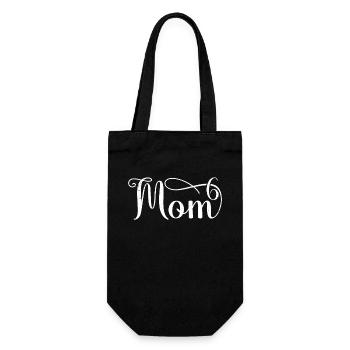 Mom6 Mom of 6 Mom of Six Kids Gifts - Geschenkbeutel für Flaschen - Schwarz - Vorne