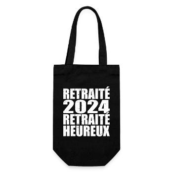 Happy Retiree Retirement Gift 2024 - Gift Bag for Bottles - black - Front
