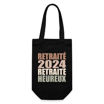 Happy Retiree Retirement Gift 2024 - Gift Bag for Bottles - black - Front