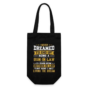 I Never Dreamed I'd End Up Being a Son in Law Gift - Geschenkbeutel für Flaschen - Schwarz - Vorne