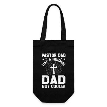 Pastor and Dad Pastor Gifts for Men Fathers Day - Geschenkbeutel für Flaschen - Schwarz - Vorne